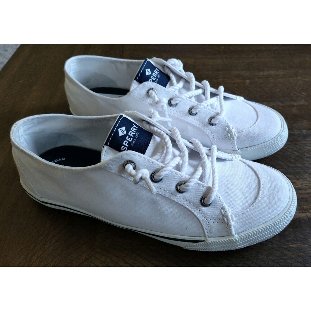 Sperry Top-Sider Women's Lounge LTT White Sneakers STS81823 Size 5.5